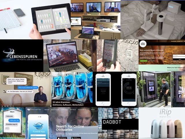 Collage von Bitten Stetter. The New Death - Sterben, Tod, Trauer technologisieren.